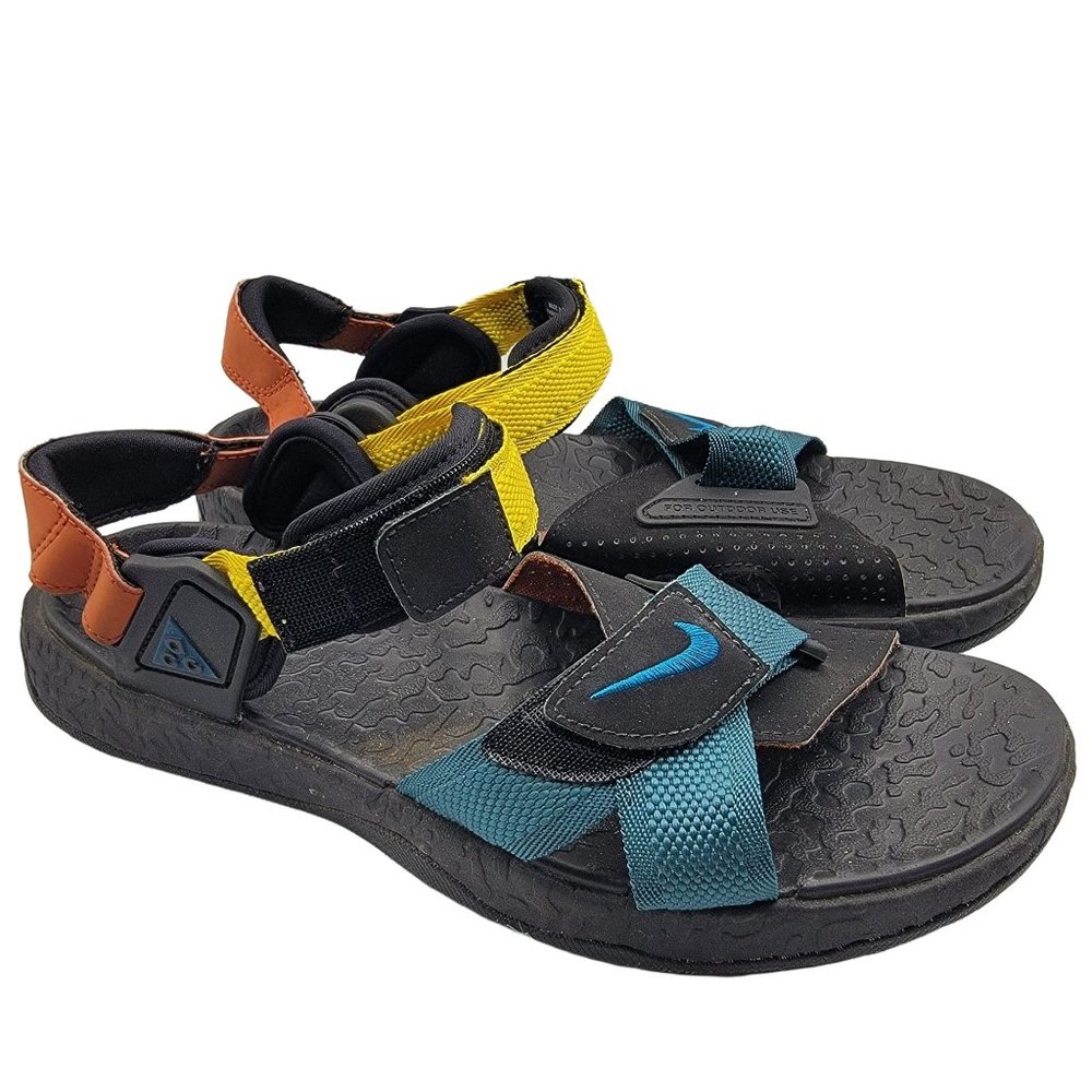 Nike ACG Air Deschutz Mens 8 Dark Teal Green Abyss Outdoor Casual Sandals